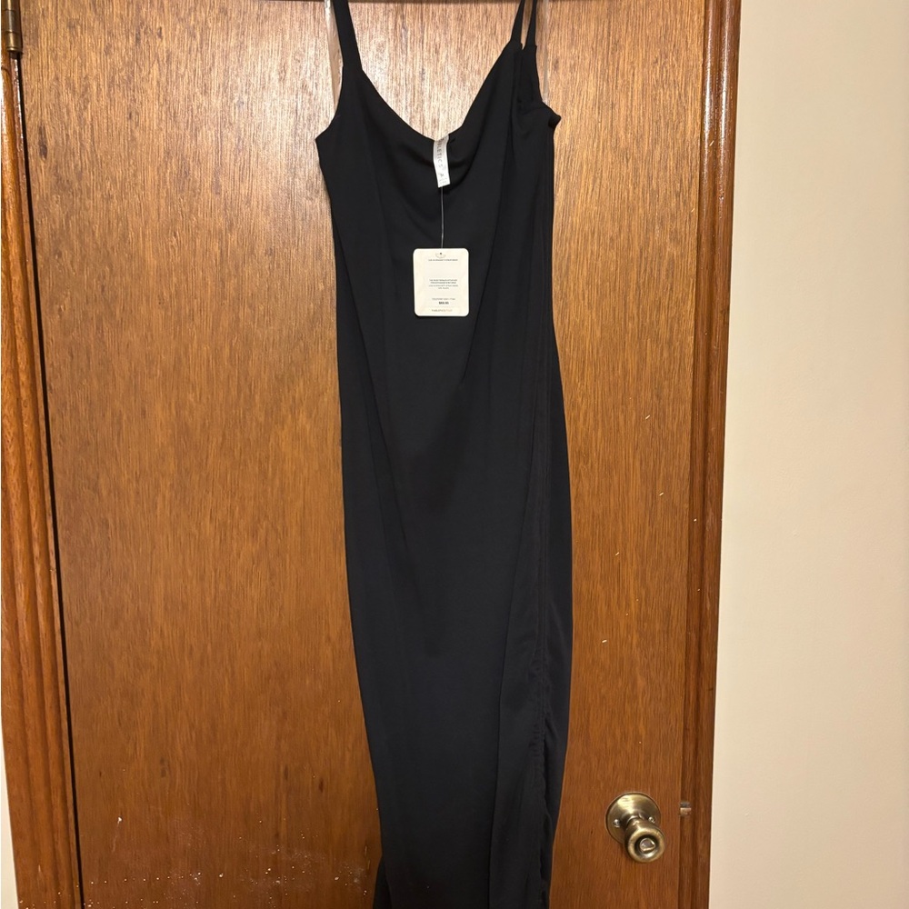 Fabletics Live-In Black Spaghetti Strap Dress